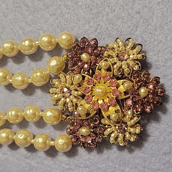 Miriam Haskell Necklace With Brooch - Picture 12 of 15